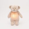 peluche sonore en coton biologique ourson rose
